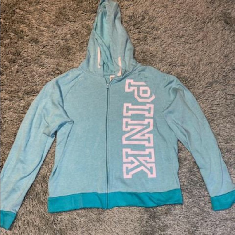 Pink turquoise track suit. Size Large/Medium